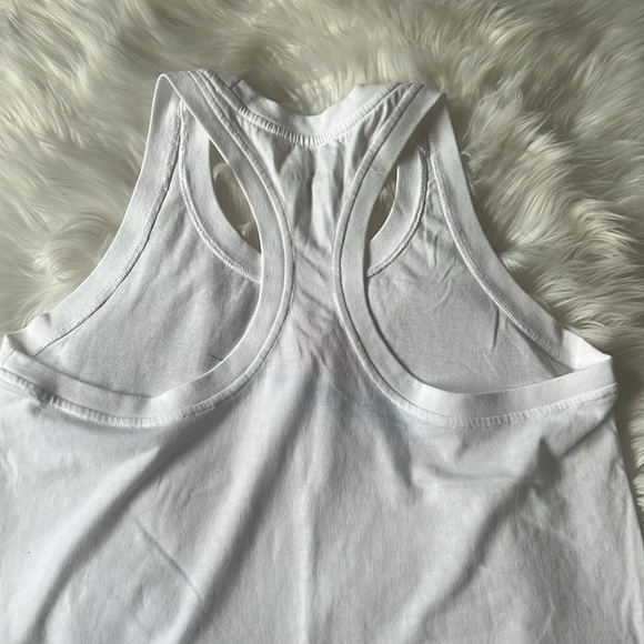 NIKE WHITE PINK BLUE LOGO RACER BACK S - Picture 7 of 7